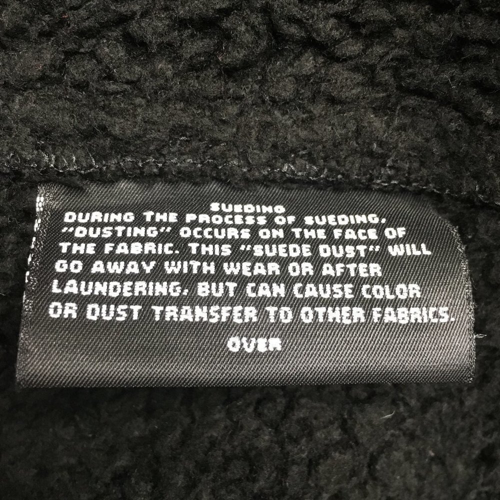 COUNTY CLOTHING CO. Faux Suede Sherpa Lined Zip Up Shearling Jacket Black MEDIUM - Picture 11 of 12